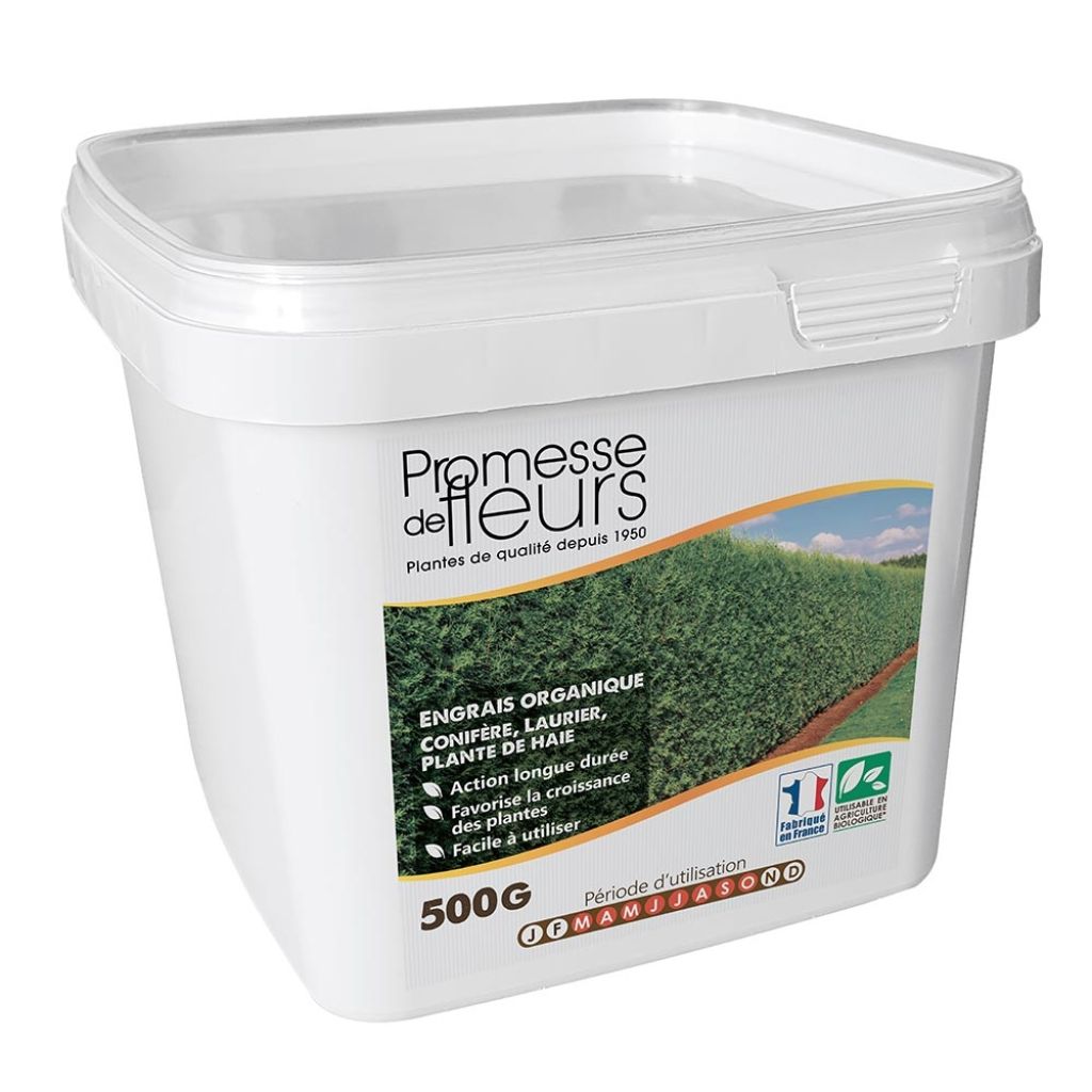 Engrais UAB Promesse de Fleurs pour conifères, lauriers et plantes de haie sac de 500g