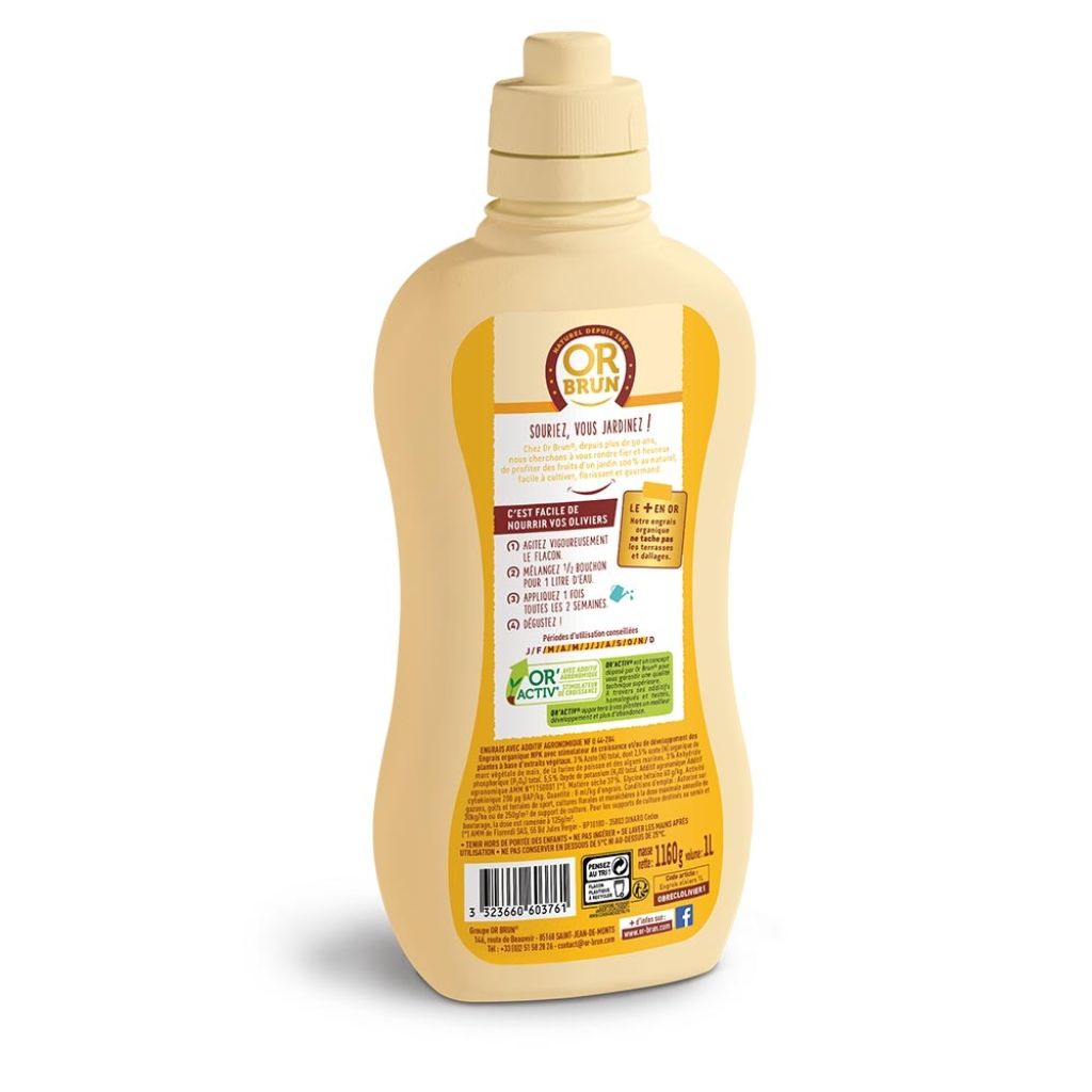 Engrais liquide Oliviers Or Brun en bidon de 1L