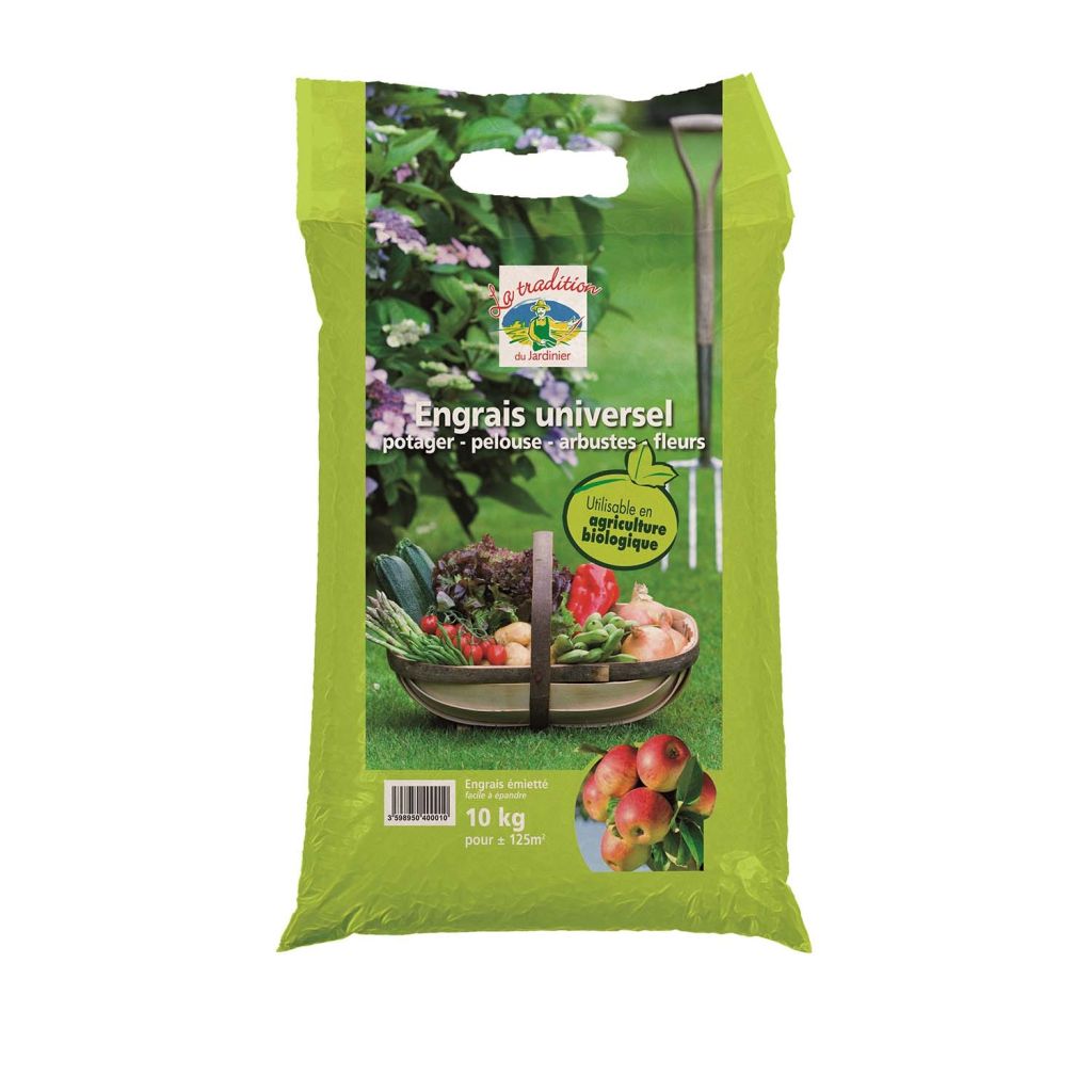 Engrais universel La Tradition du Jardinier NPK 6-5-7 + 4MgO UAB sac de 10 Kg