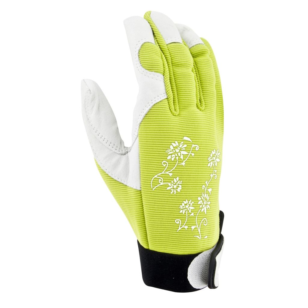 Gants de jardin paume croûte de porc résistant Jardy anis - différentes tailles disponibles