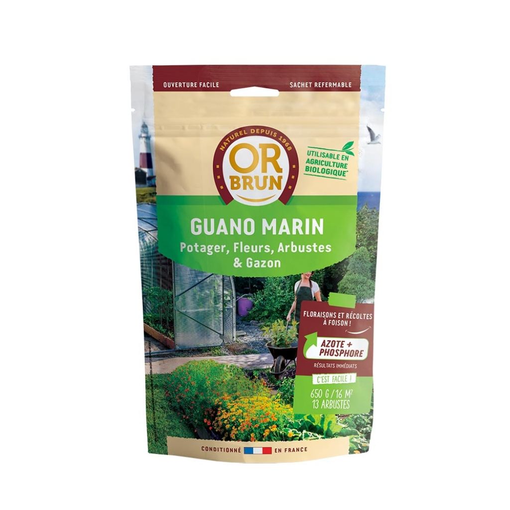 Guano marin Or Brun en sachet refermable de 650g