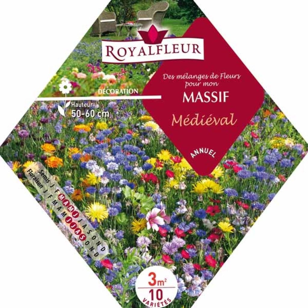 Mélange pour massif médiéval- Sachet 3 m2