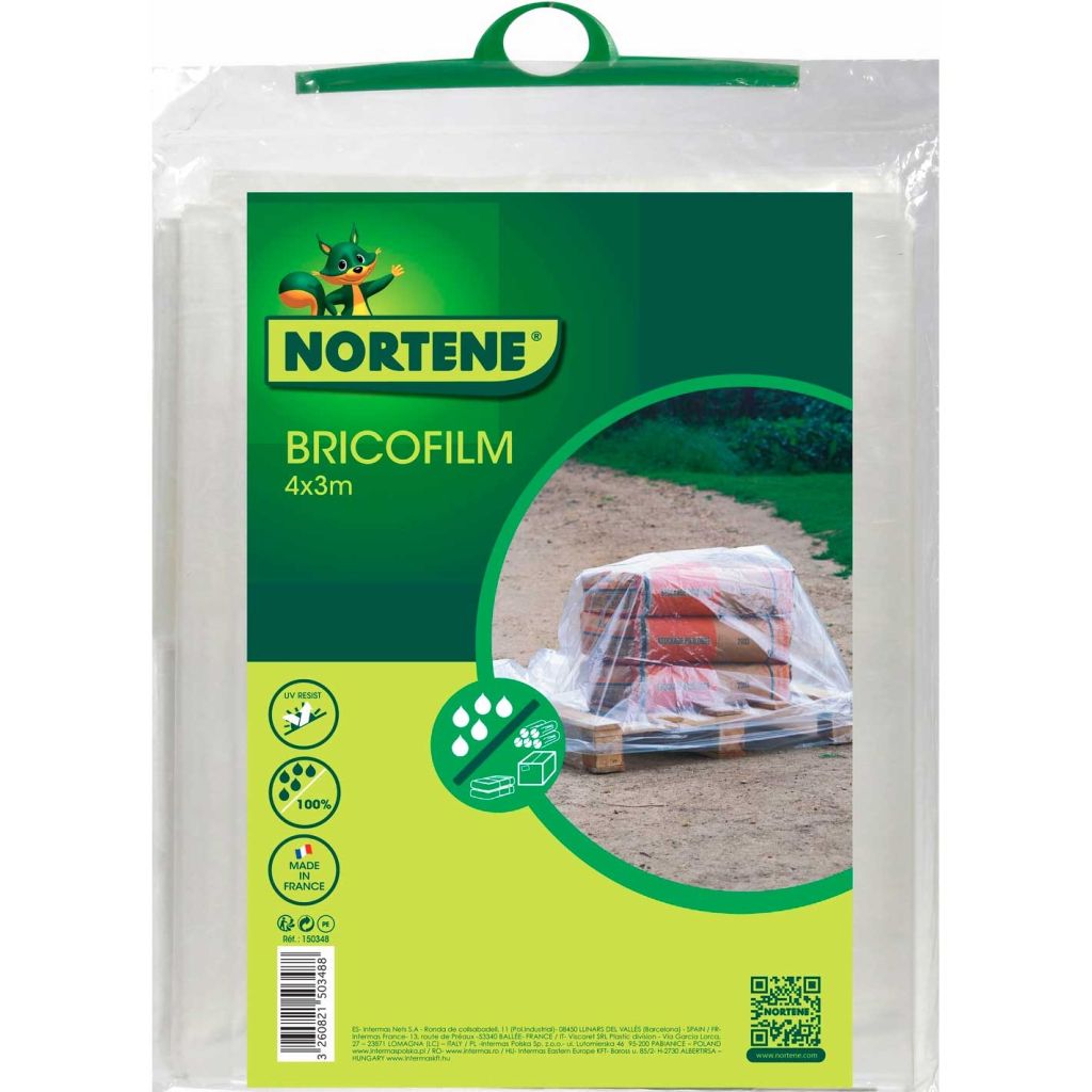 Feuille plastique de protection jardin 4 m x 3 m BRICOFILM