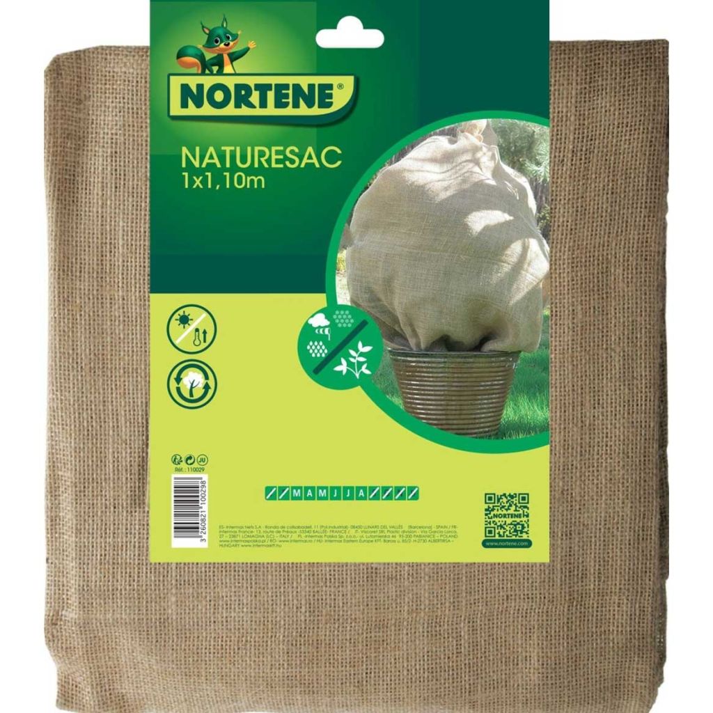 Housse d'hivernage en jute NATURESAC 300g/m² 1 m x 1,10 m