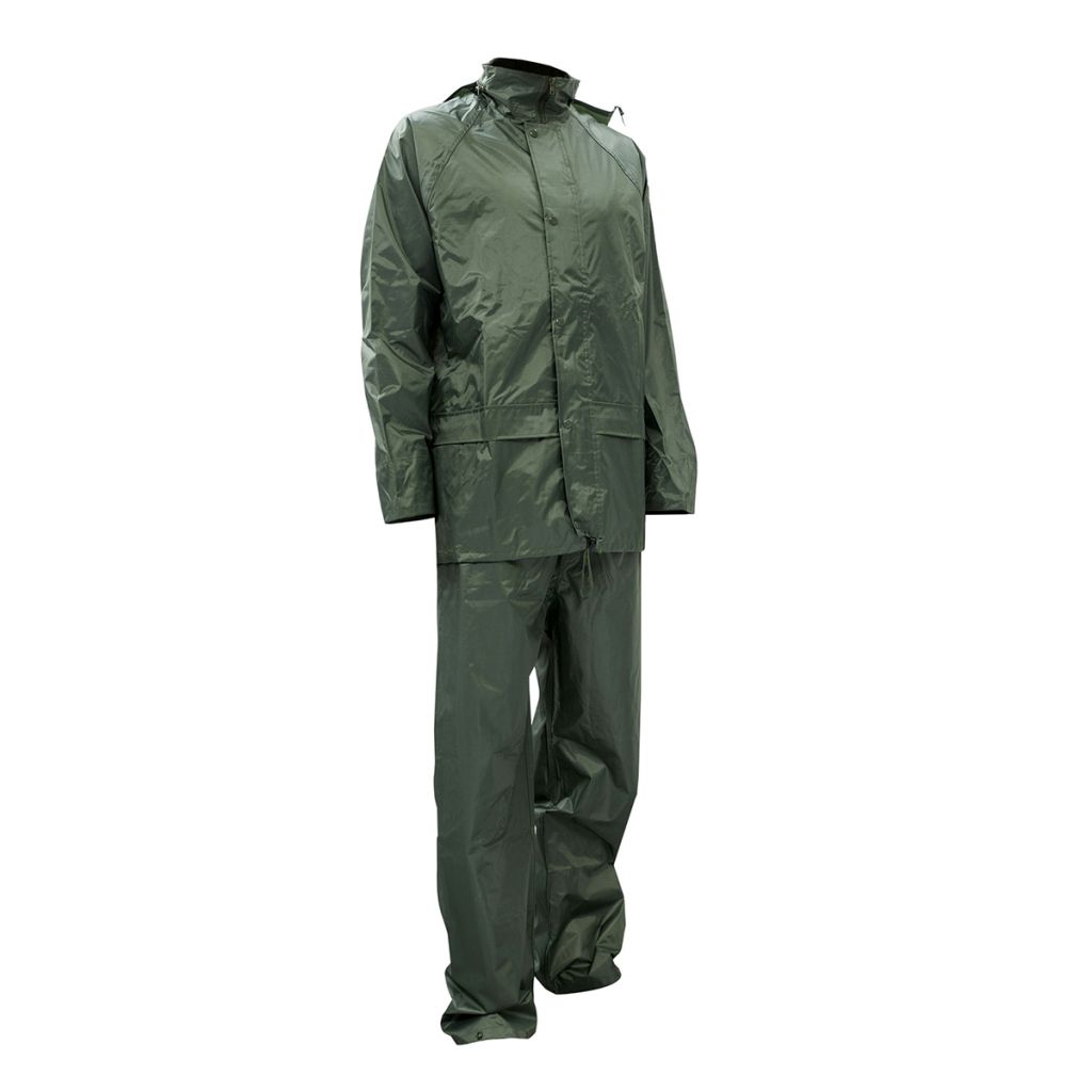 Pantalon et veste de jardin imperméable Averse verts - différentes tailles disponibles
