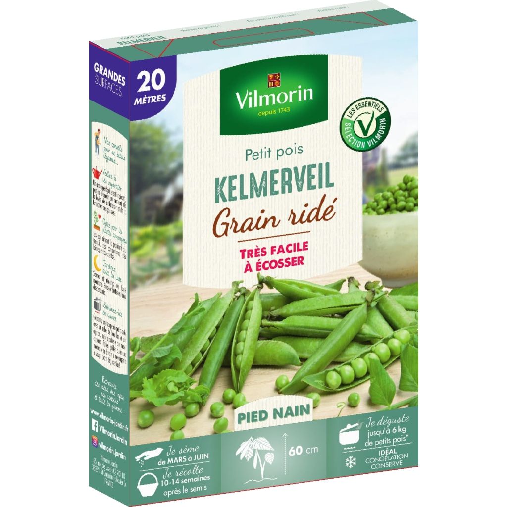 Pois nain Kelmerveil  à grain ridé - Vilmorin