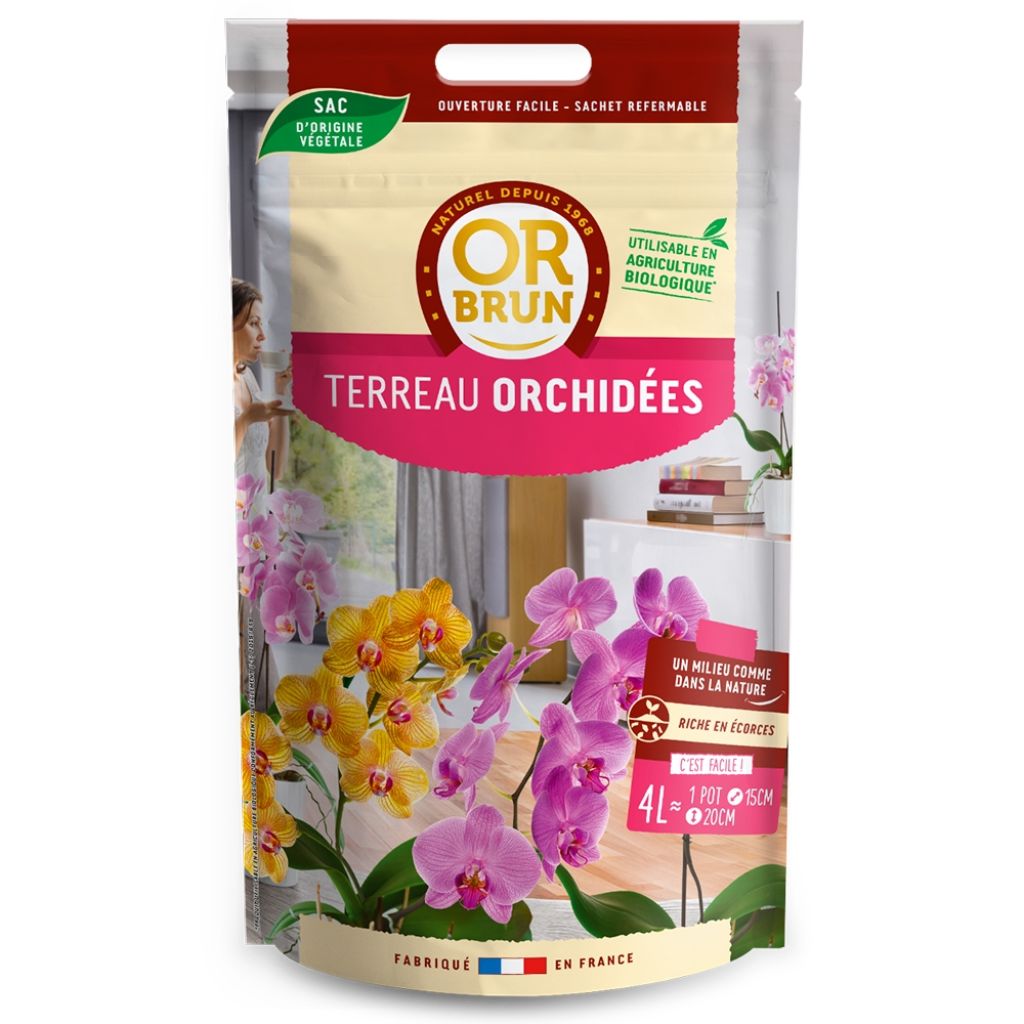 Terreau orchidées 6 L floraison rempotage humidité