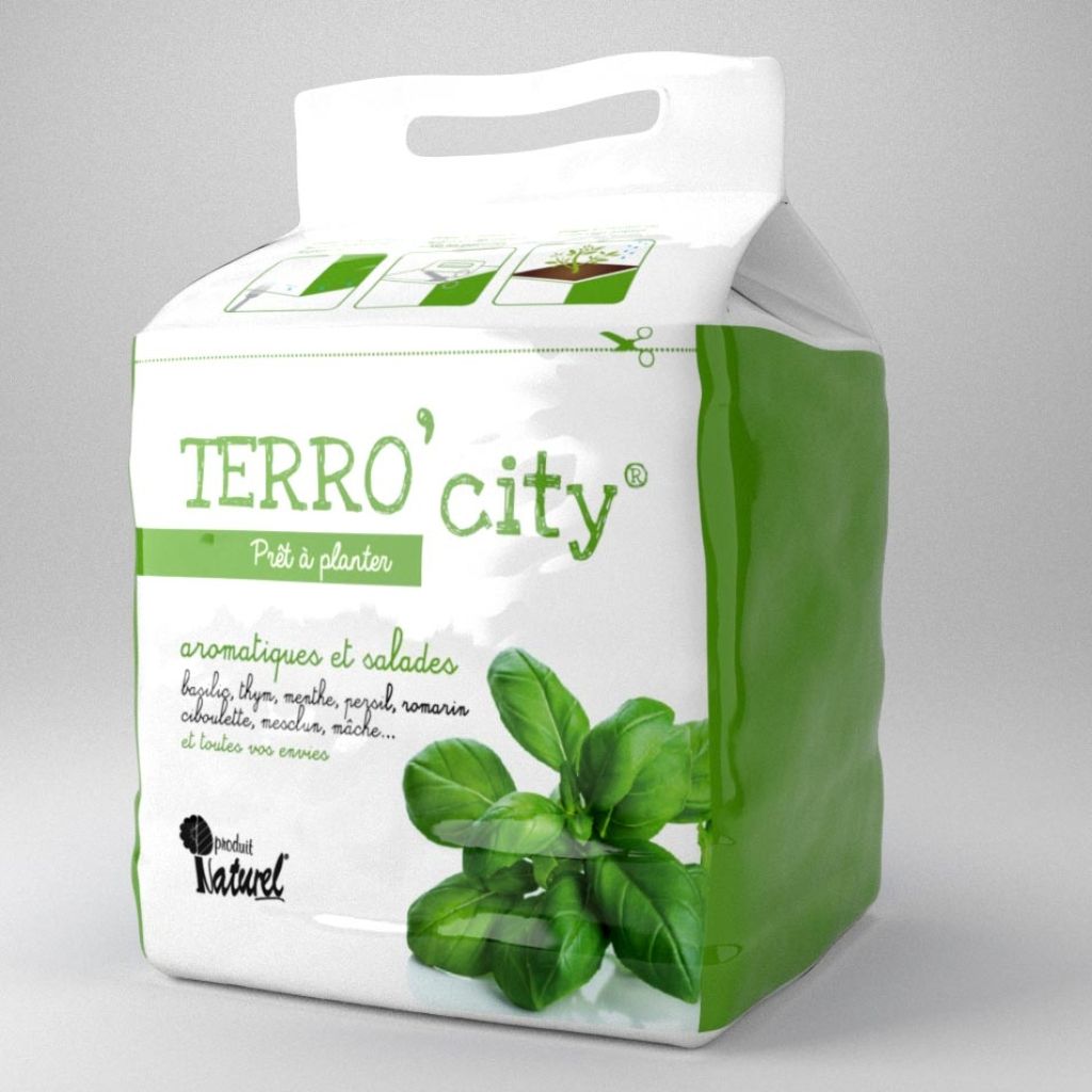 Terreau Terro' City pour aromatiques et salades en sac de 10L