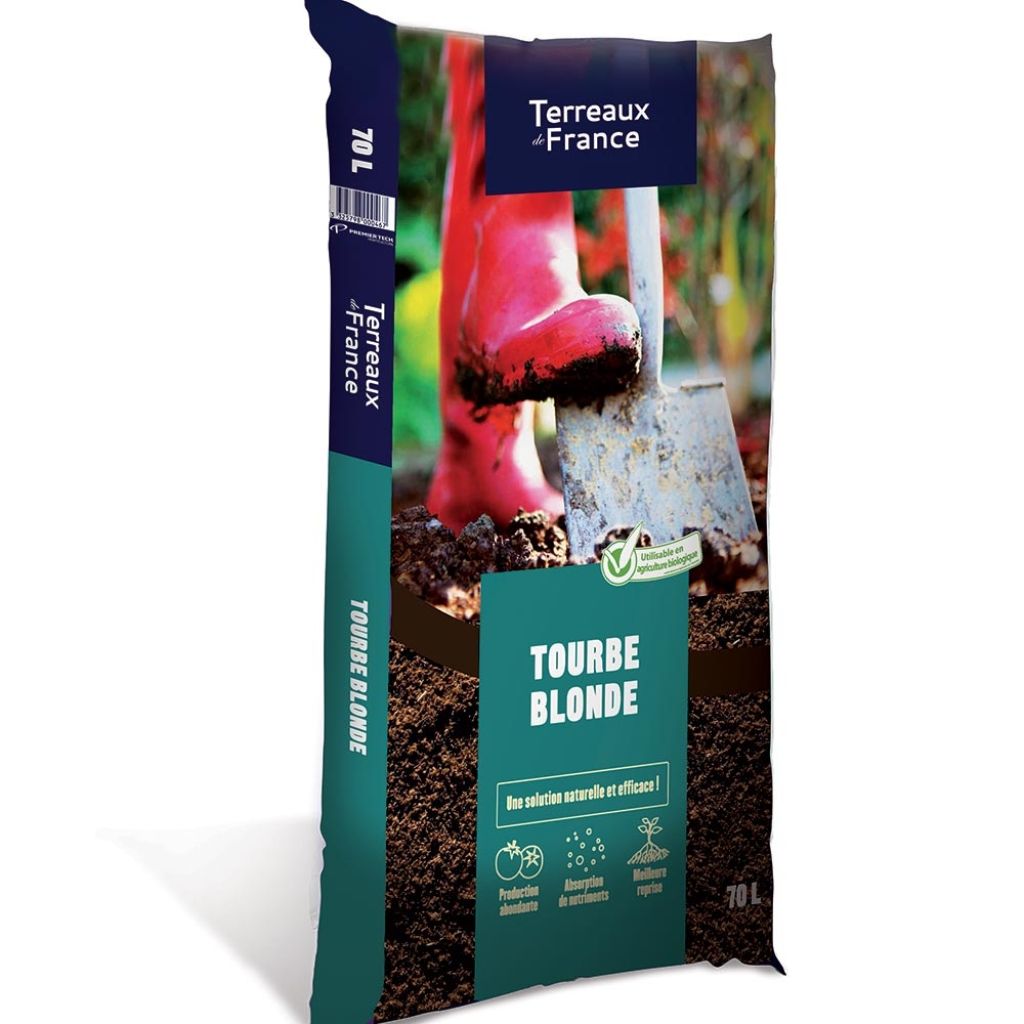 Tourbe blonde 70L utilisable en Agriculture Biologique