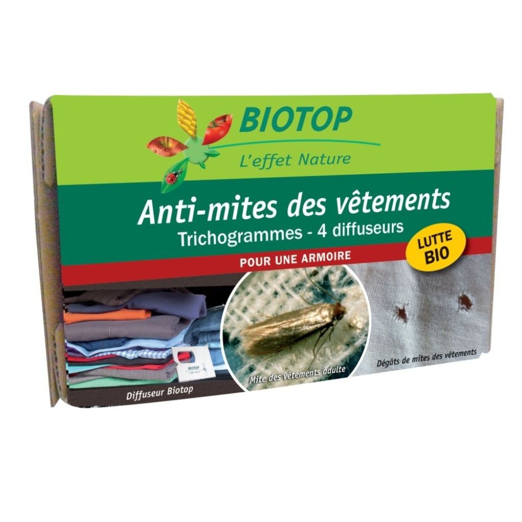 Trichogramme contre les mites de vêtements Biotop boîte de 4 diffuseurs