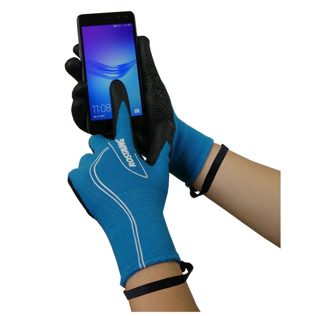 Gants tactiles Rostaing de demi-saison MaxFreeze Bleu Electrique pour femme 