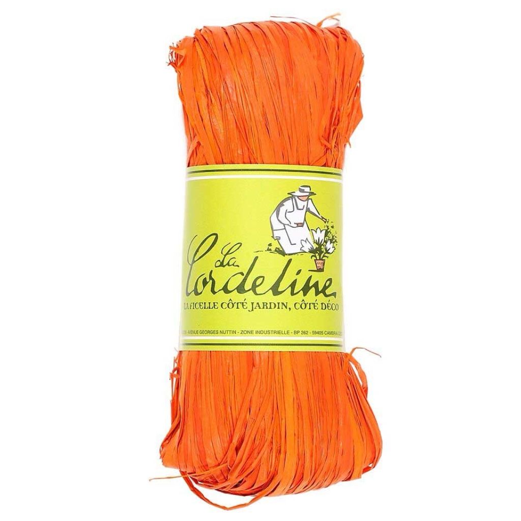 Raphia en floche de 50g La Cordeline - Coloris Orange