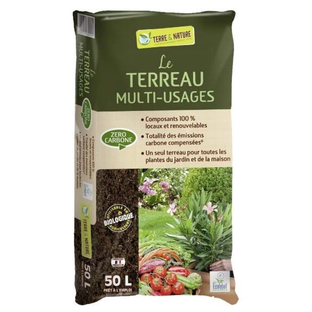 Terreau sans tourbe Multi-usages Ecolabel UAB Zero Carbone