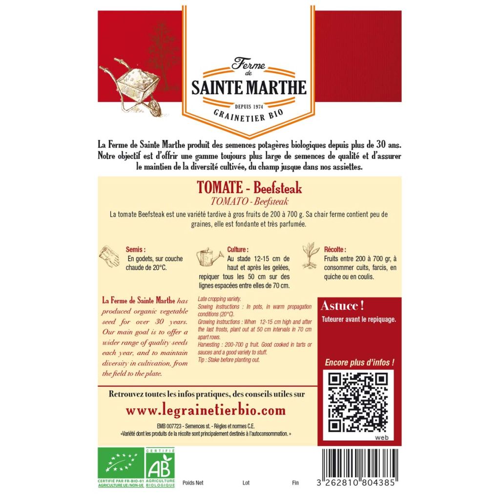 Tomate Beefsteak AB - Ferme de Ste Marthe