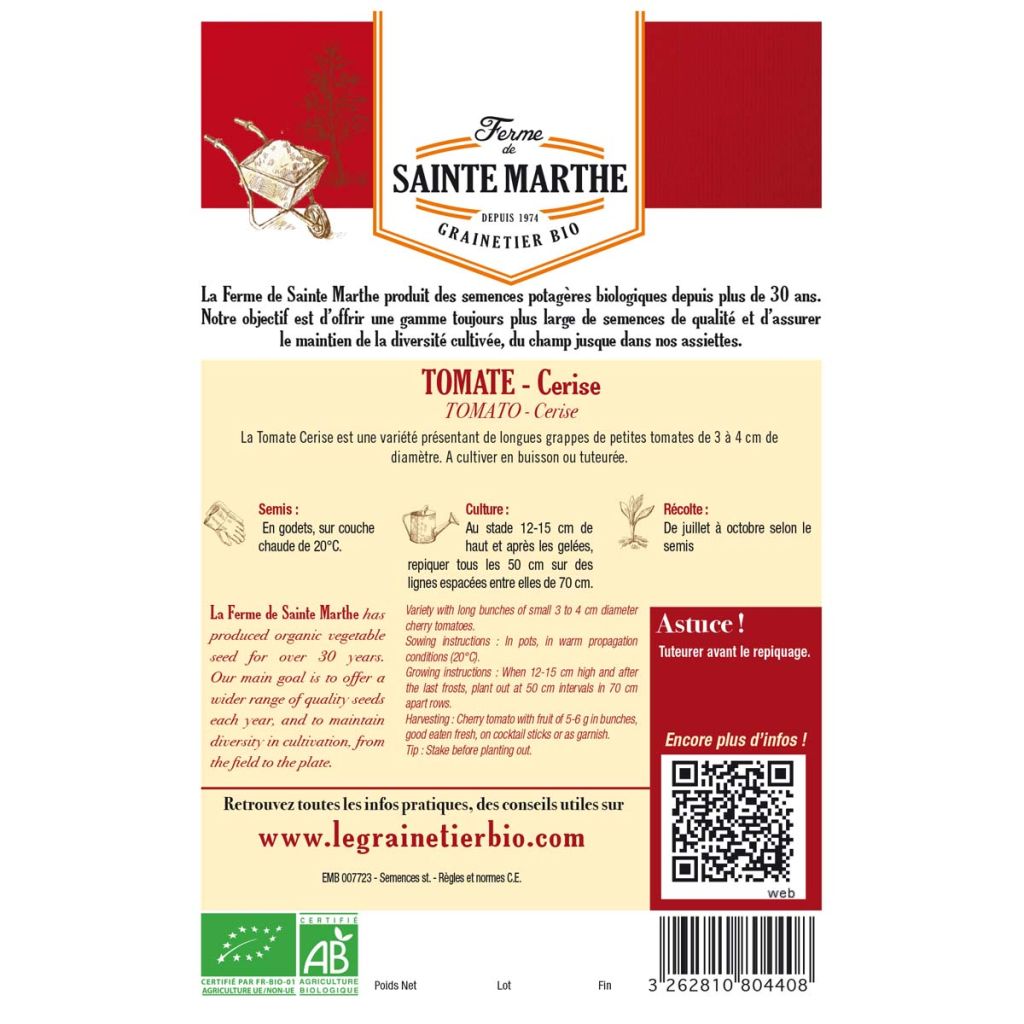 Tomate Cerise AB - Ferme de Ste Marthe