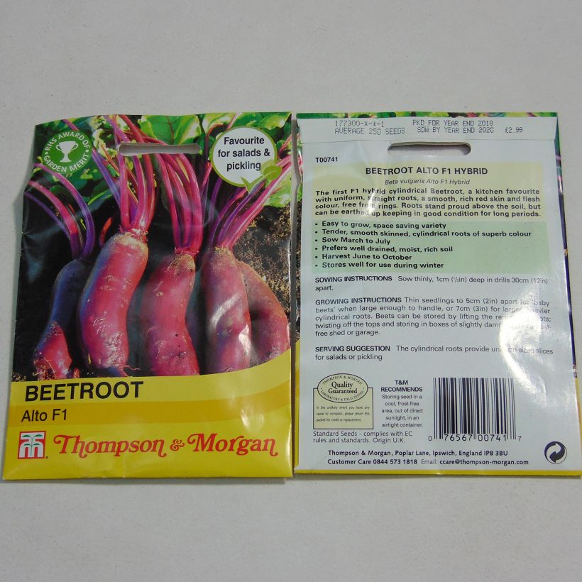 Exemple de spécimen de Betterave rouge Alto F1 - Beta vulgaris Graines tel que livré