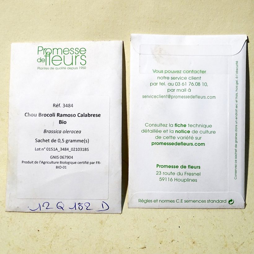 Exemple de spécimen de Chou Brocoli Ramoso Calabrese Bio Graines tel que livré