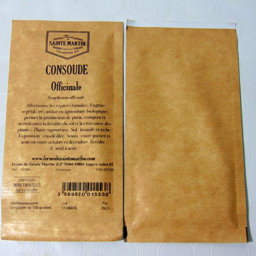 Exemple de spécimen de Consoude officinale NT - Ferme de Sainte Marthe Graines tel que livré