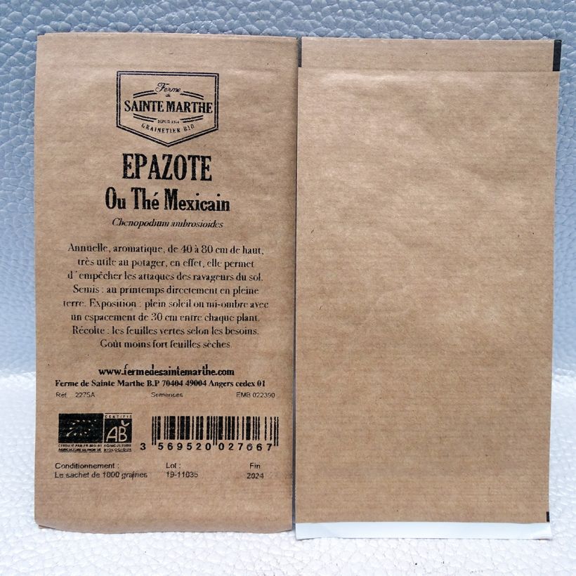 Exemple de spécimen de Epazote ou Thé Mexicain Bio - Ferme de Sainte Marthe Graines tel que livré