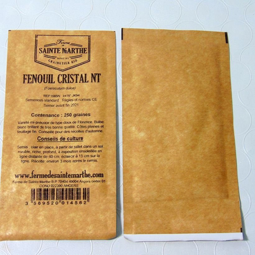 Exemple de spécimen de Fenouil Cristal NT - Ferme de Sainte Marthe tel que livré