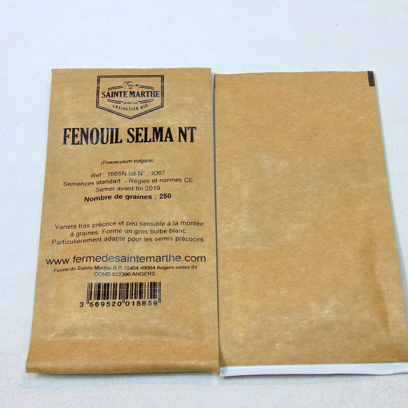 Exemple de spécimen de Fenouil Selma NT - Ferme de Sainte Marthe tel que livré