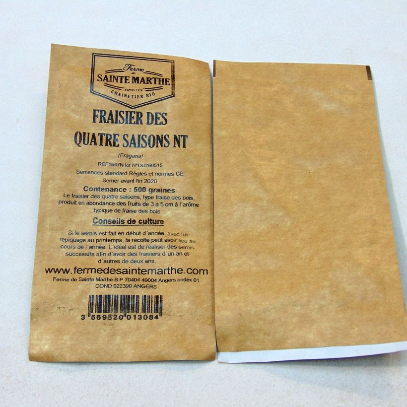 Exemple de spécimen de Fraisier des Quatre Saisons NT - Ferme de Sainte Marthe Graines tel que livré