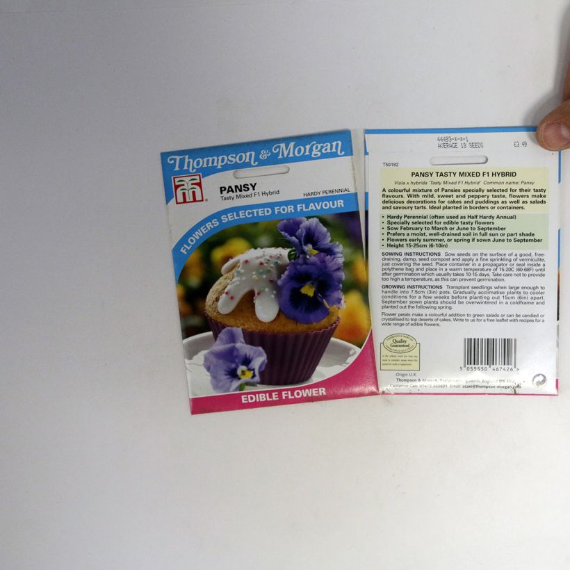 Exemple de spécimen de Graines de Pensée Tasty F1 - Viola x wittrockiana Graines tel que livré