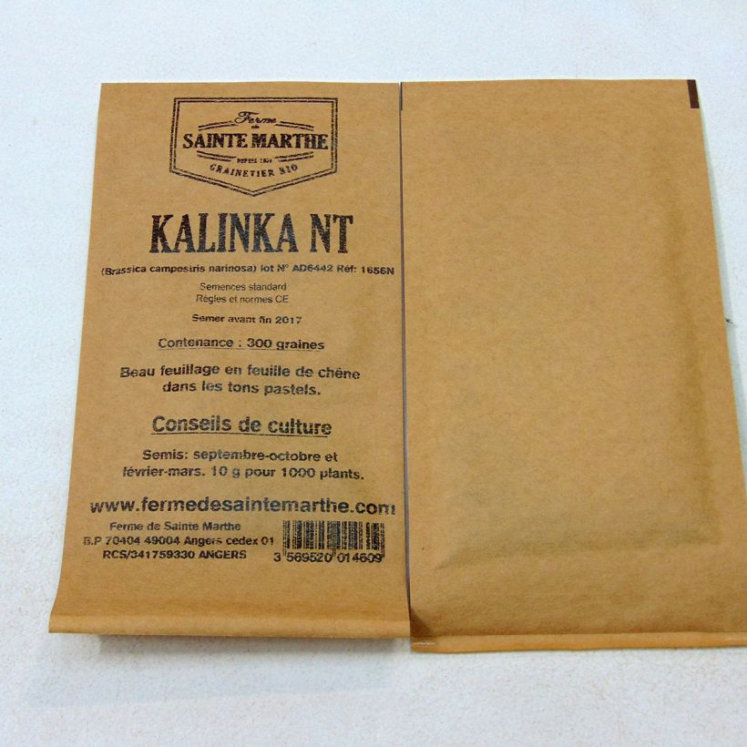 Exemple de spécimen de Kalinka NT - Ferme de Sainte Marthe le sachet de 300 graines (1g) tel que livré