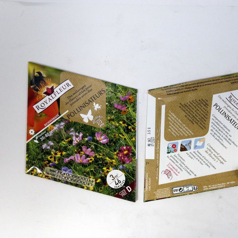 Exemple de spécimen de Mélange pour attirer les pollinisateurs - Sachet 3 m2 tel que livré