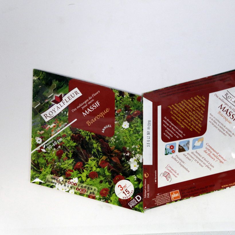 Exemple de spécimen de Mélange pour massif Baroque - Sachet 3 m2 Boite pour 3 m² tel que livré