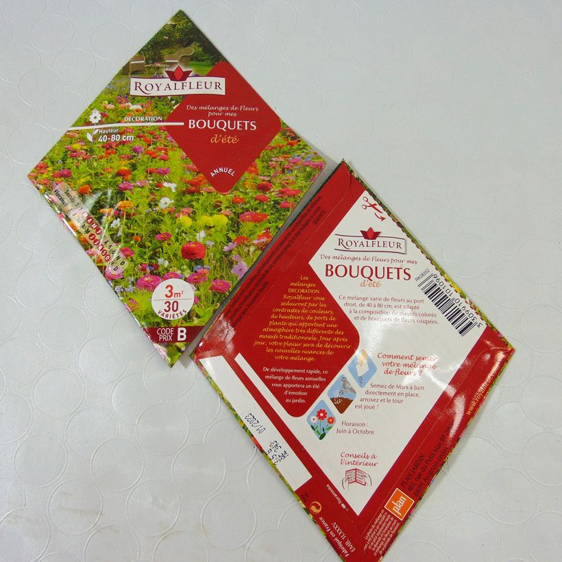Exemple de spécimen de Mélange pour massif Fleurs pour bouquets - Sachet 3 m2 Boite pour 3 m² tel que livré