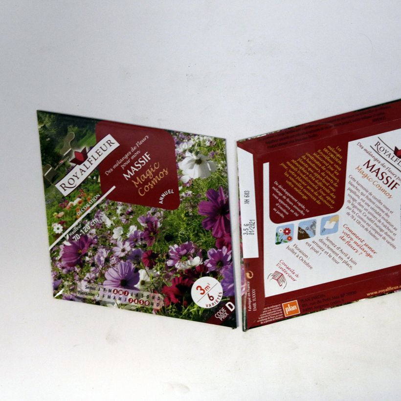 Exemple de spécimen de Mélange pour massif Magic Cosmos - Sachet 3m2 Graines tel que livré