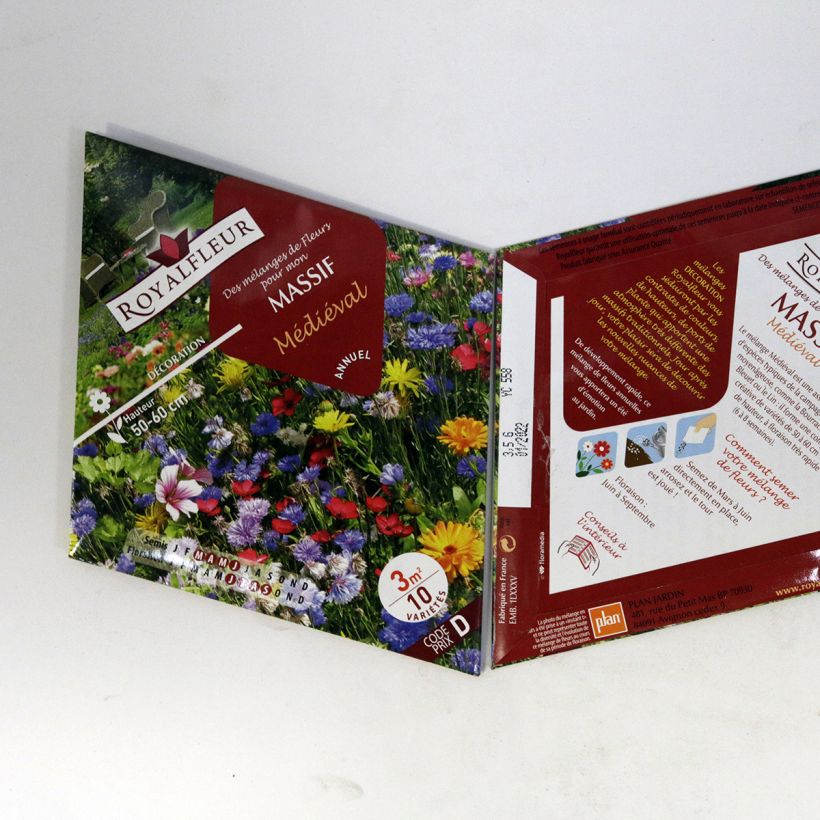 Exemple de spécimen de Mélange pour massif médiéval- Sachet 3 m2 Boite pour 3 m² tel que livré
