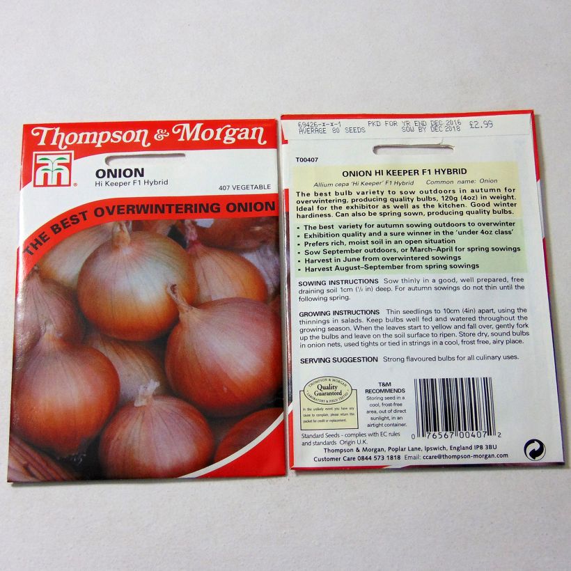 Exemple de spécimen de Oignon Hi-Keeper F1 - Allium cepa Graines tel que livré