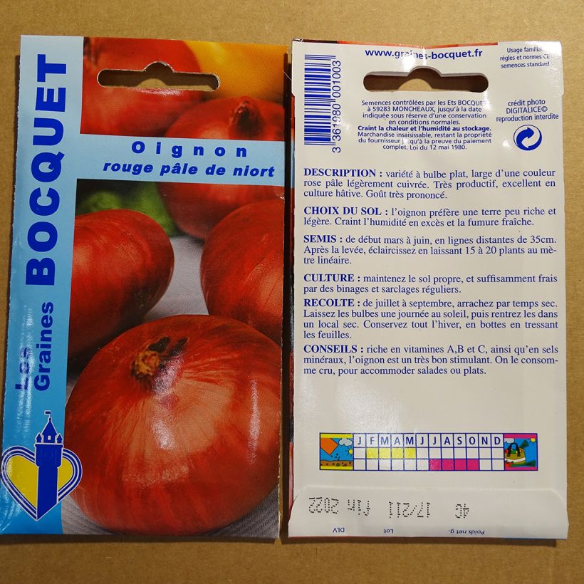 Exemple de spécimen de Oignon Rouge Pâle de Niort (Roja de Niort) - Allium cepa Graines tel que livré