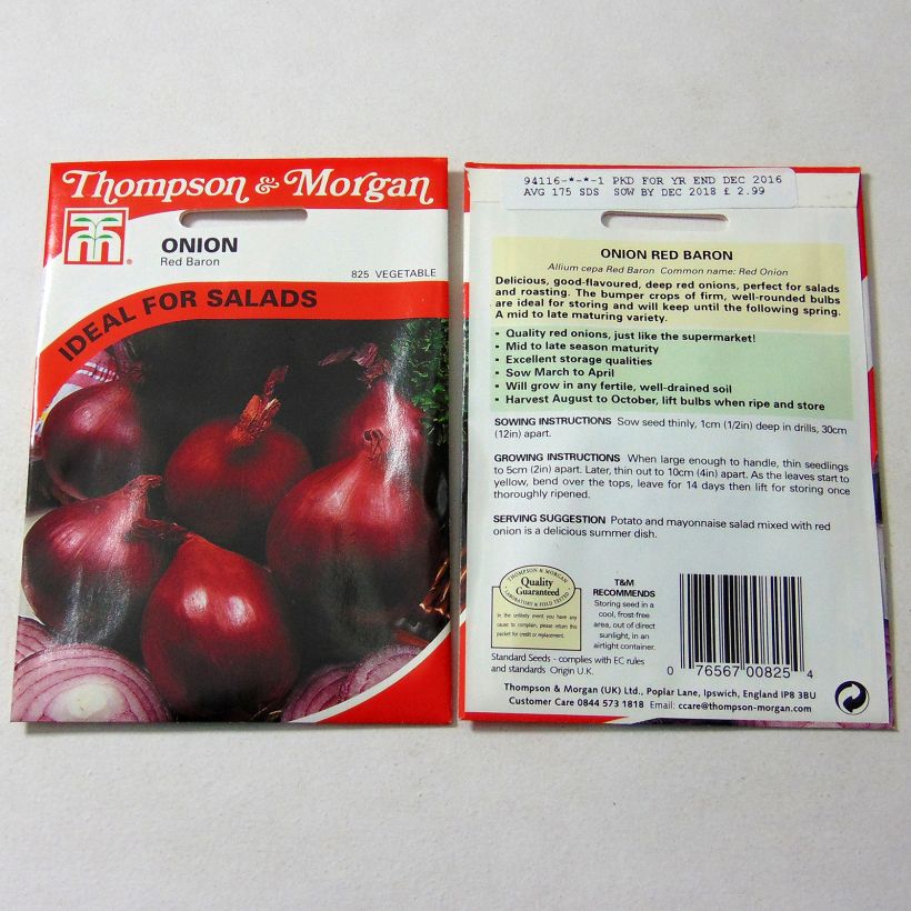 Exemple de spécimen de Oignon rouge Red Baron F1  - Allium cepa tel que livré