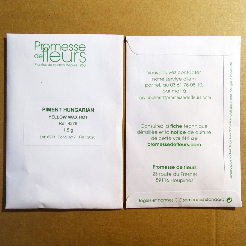Exemple de spécimen de Piment Hungarian Yellow Wax Hot - Piment fort jaune Graines tel que livré