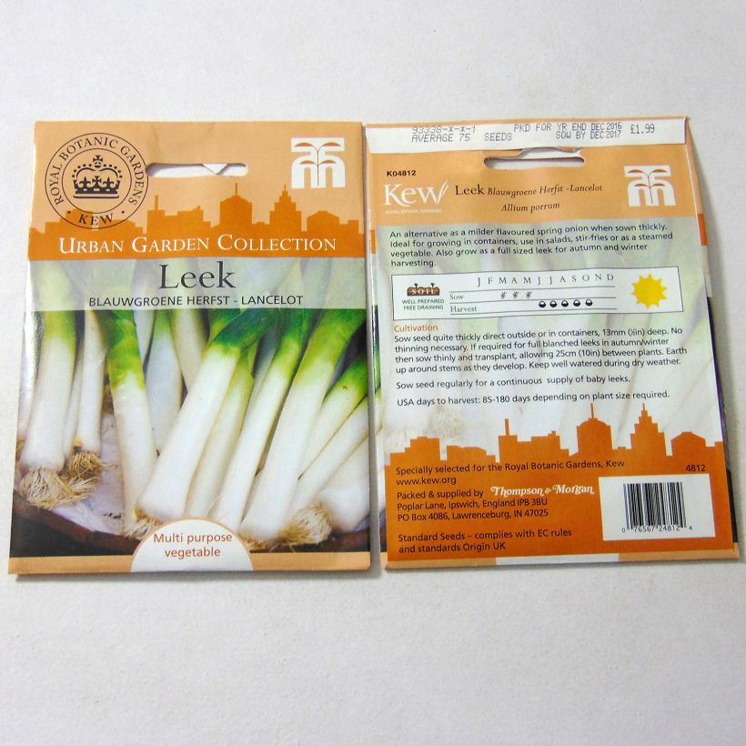 Exemple de spécimen de Poireau Lancelot le sachet de 250 graines tel que livré