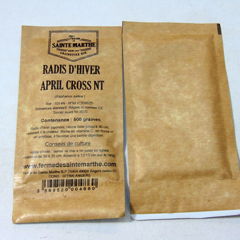 Exemple de spécimen de Radis d'hiver April Cross F1 NT - Ferme de Sainte Marthe Graines tel que livré