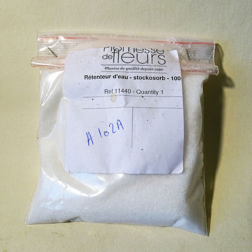 Exemple de spécimen de Rétenteur d'eau - stockosorb -  100g tel que livré
