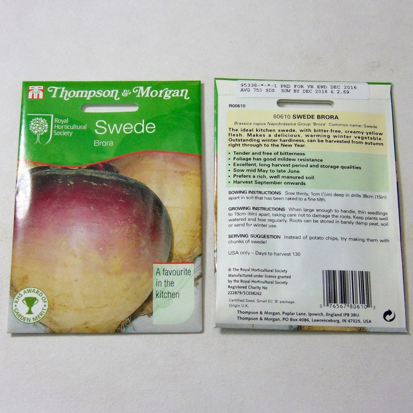 Exemple de spécimen de Rutabaga Brora Graines tel que livré