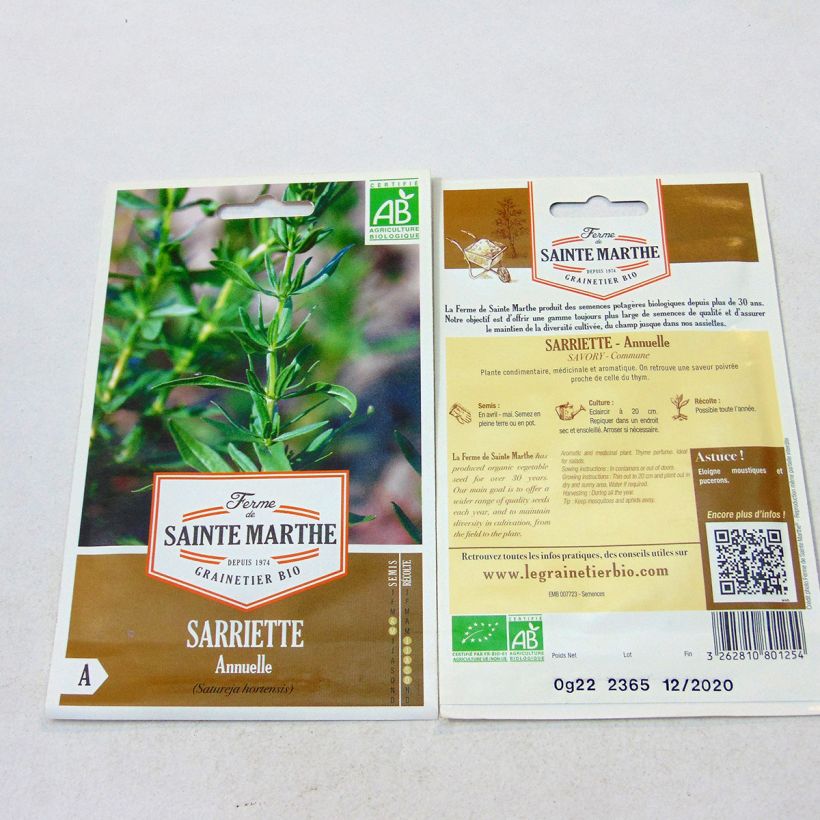 Exemple de spécimen de Sarriette annuelle Bio - Ferme de Sainte Marthe tel que livré