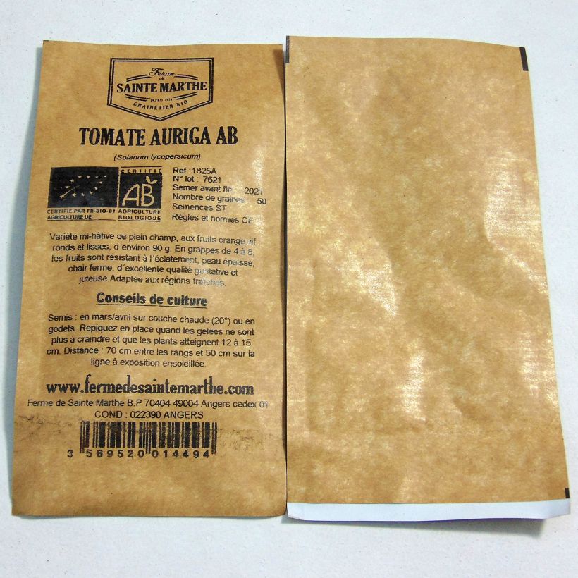 Exemple de spécimen de Tomate Auriga Bio - Ferme de Sainte Marthe Graines tel que livré