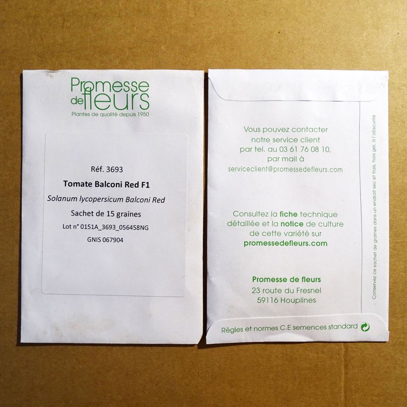Exemple de spécimen de Tomate Balconi Red F1 Graines tel que livré