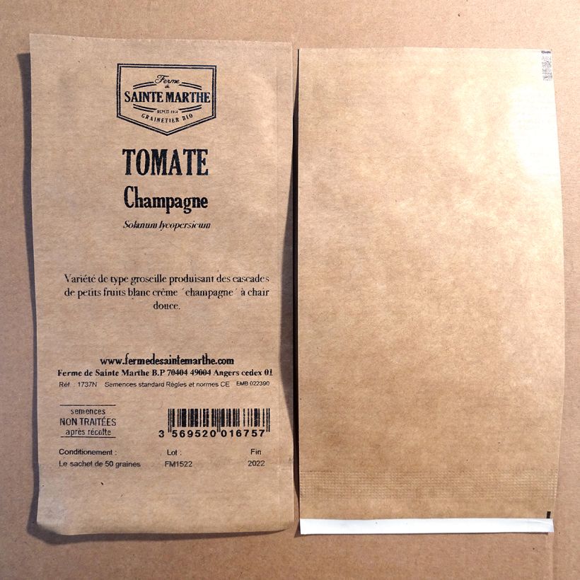 Exemple de spécimen de Tomate Bulle NT - Ferme de Sainte Marthe Graines tel que livré
