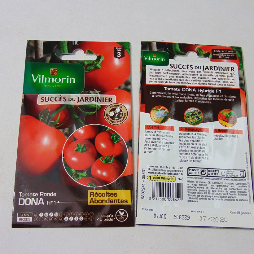 Exemple de spécimen de Tomate Dona F1 (Création Vilmorin) - Vilmorin Graines tel que livré