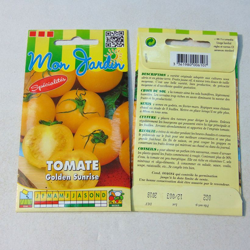 Spécimen de Tomate Golden Sunshine - Tomate Grappe tel que livré en printemps