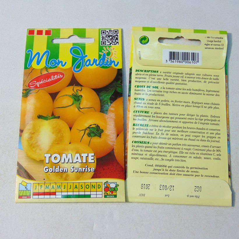 Exemple de spécimen de Tomate Golden Sunshine - Tomate Grappe tel que livré