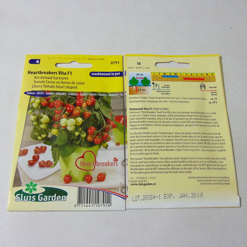 Exemple de spécimen de Tomate Heartbreaker F1 - Tomate-cerise Graines tel que livré