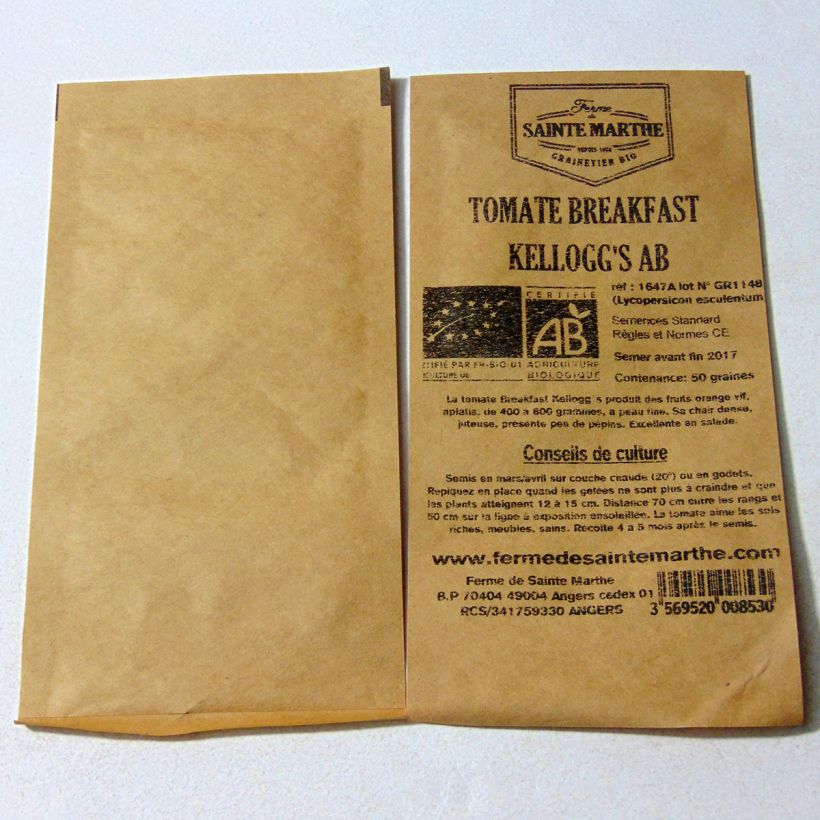 Exemple de spécimen de Tomate Kellogg's Breakfast Bio - Ferme de Sainte Marthe  tel que livré